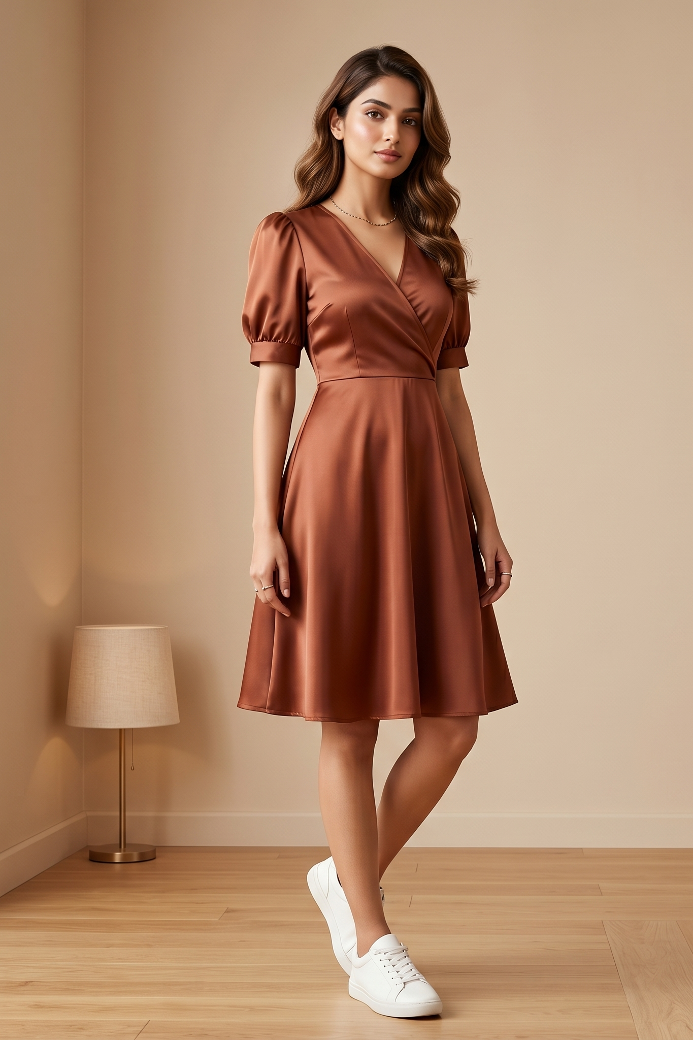 Sienna Satin Wrap Dress